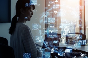 woman looking up the Types Of Network Security Assessments