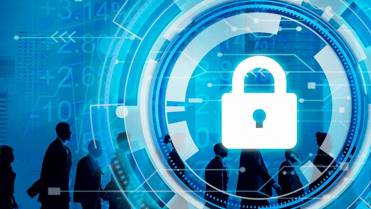 a graphic demonstrating the cyber security concept
