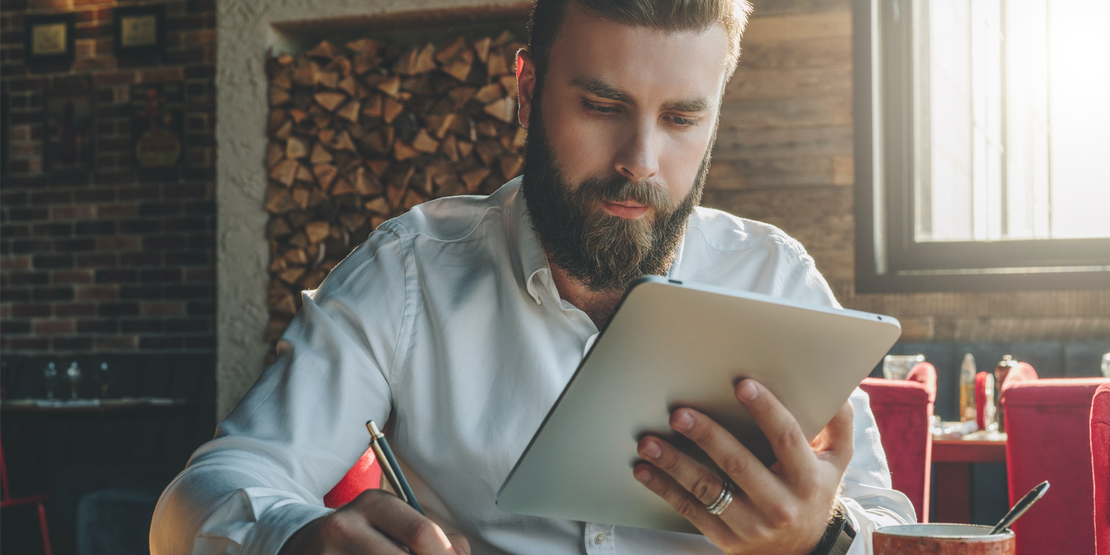 a man reading a business continuity eBook
