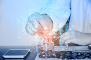 accountant counts the money after speaking to a cybersecurity consulting firm