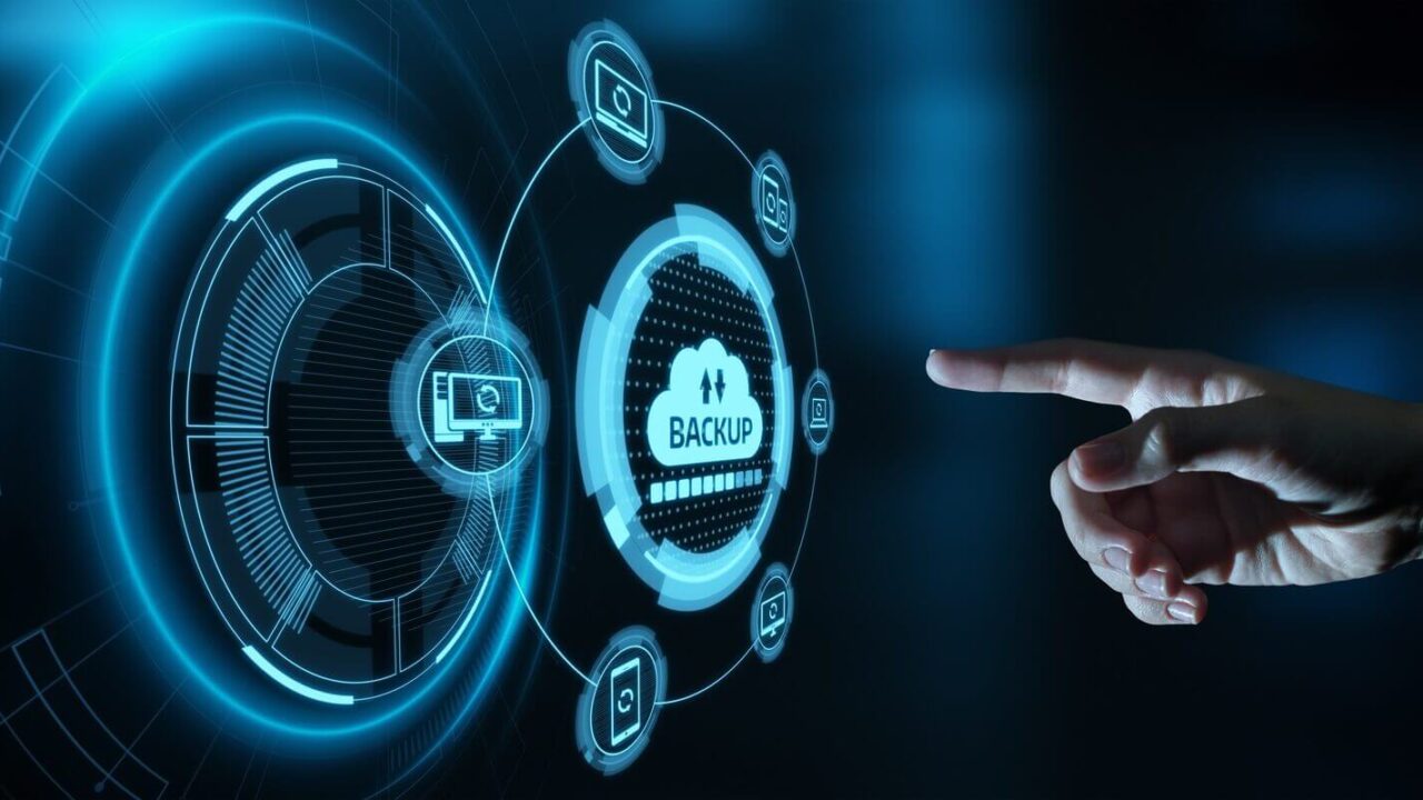 backup storage data internet technology business concept