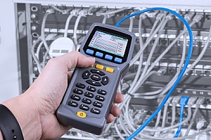 business cable testing and certification being performed by an NYC networking specialist