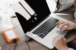 External Hard Drive Attached to the Laptop