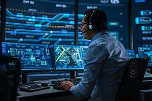cyber security employee talking on the phone 