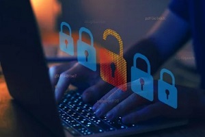 encrypted work on laptop