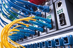 fiber optic equipment in a data center