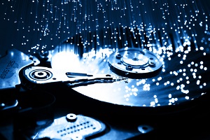fiber optics background with lots of light spots
