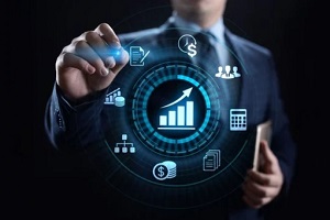 financial service managed IT services concept