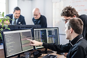 IT team testing network security