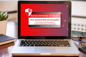 laptop locked after ransomware attack