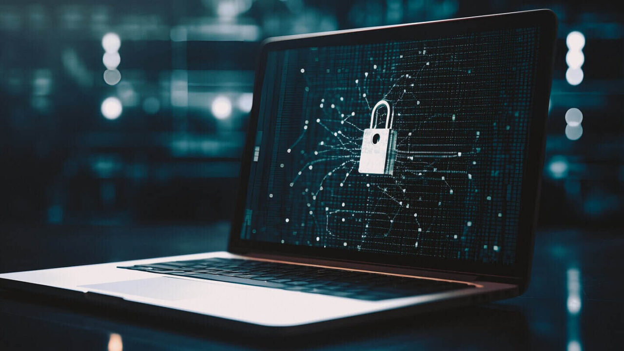 laptop on the screen lock