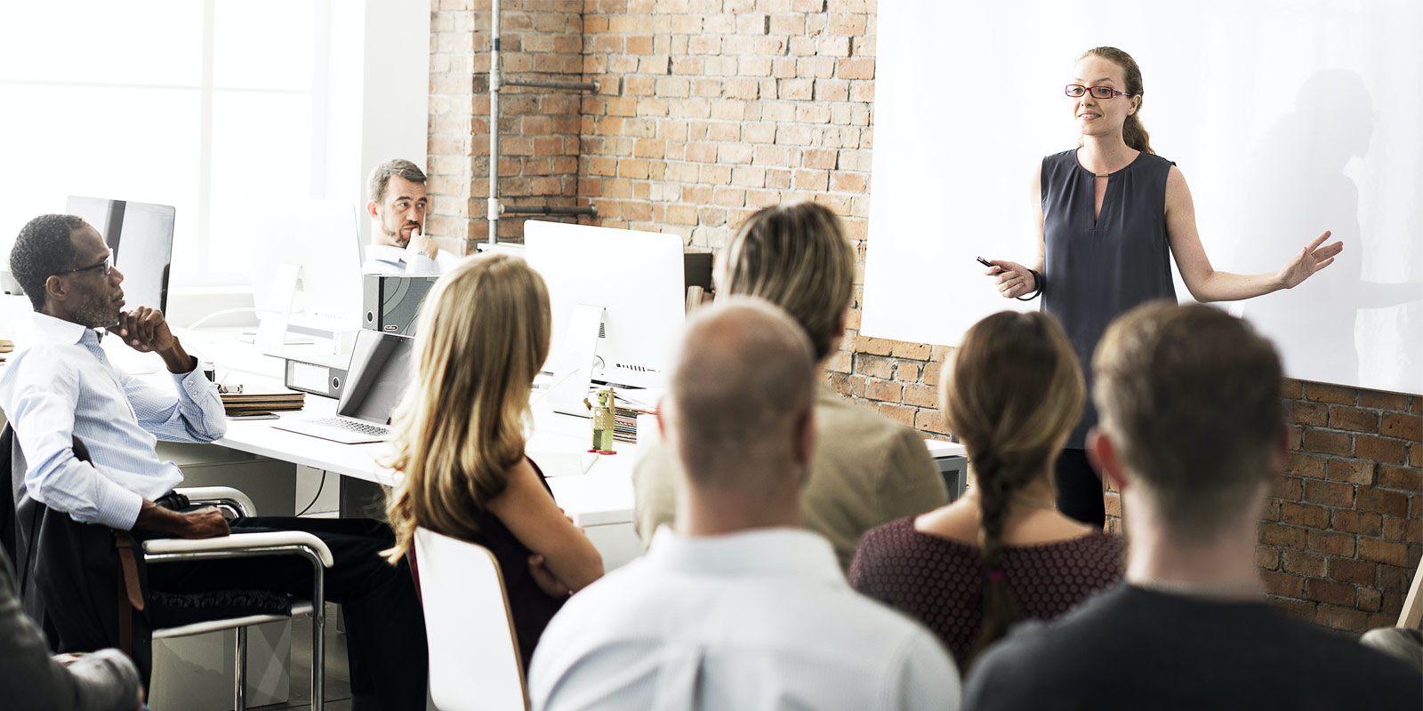 Company holding a case study meeting