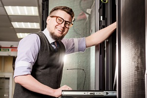 young Managed IT Service Provider in a datacenter