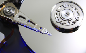 Silver Hard Disk with Reader