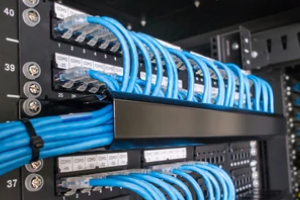 servers with network cables